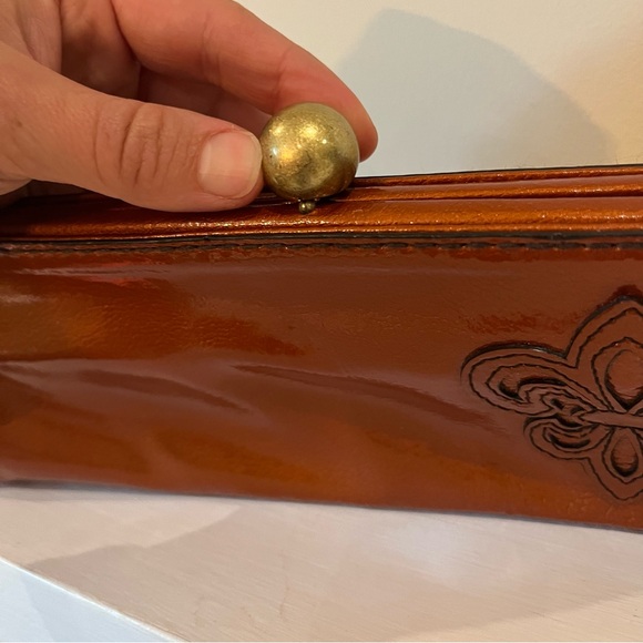 Vintage Gianni Bini Cognac Brown Clutch Bag/Purse. Excellent Condition. - Picture 7 of 11